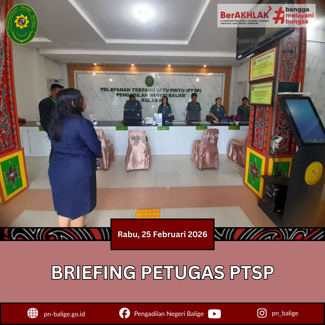 KEGIATAN BRIEFING PETUGAS PTSP